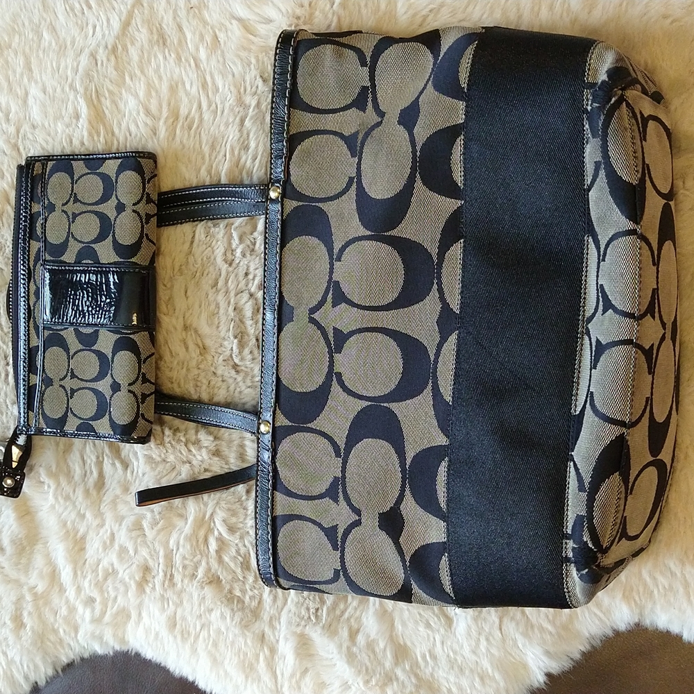 Coach signature C canvas tote (wallet sold separately)